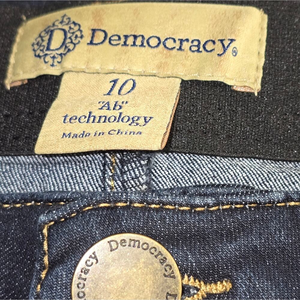 Democracy Wide Leg‎ Women's Dark Blue High Rise Stretch Jeans Size 10 New - Picture 13 of 14